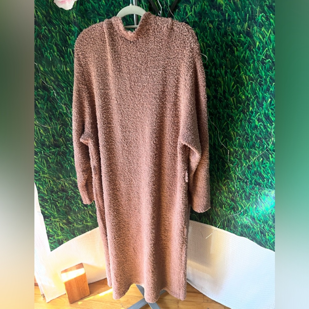 SKIMS NWT Cozy Boucle Knit long robe camel RARE FIND - Picture 3 of 15